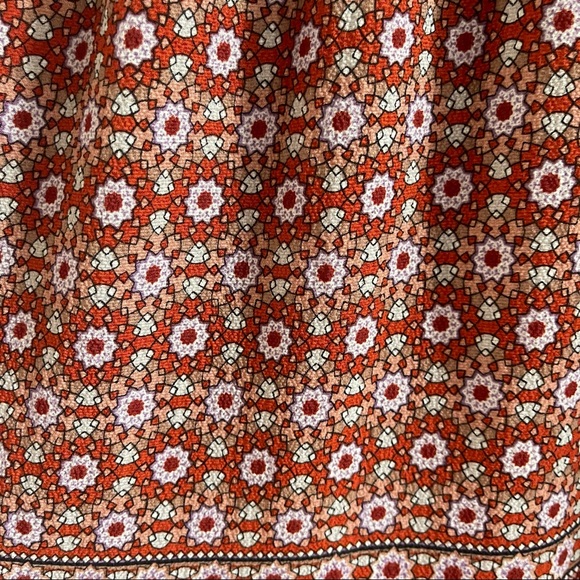 NWT MAX STUDIO Ruffle Collar Print Tiered Maxi Dress - Picture 5 of 5